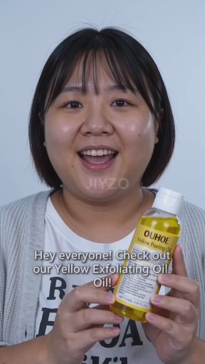 OUHOE Yellow Exfoliating Oil Moisturizing and nourishing skincare for the body, cleanses the skin, makes it fair and tender, and brightens the complexion
